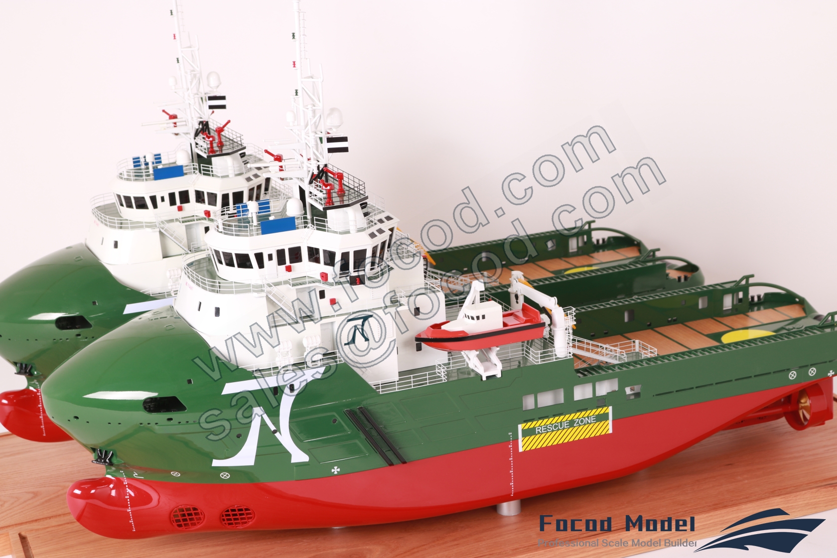 custom made model of 67m Multi Purpose Offshore Vessel